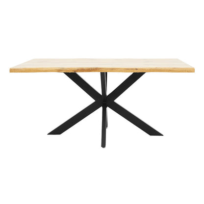 Tραπέζι Gilman pakoworld MDF sonoma-μαύρο 180x90x75εκ - Hippiehome.gr
