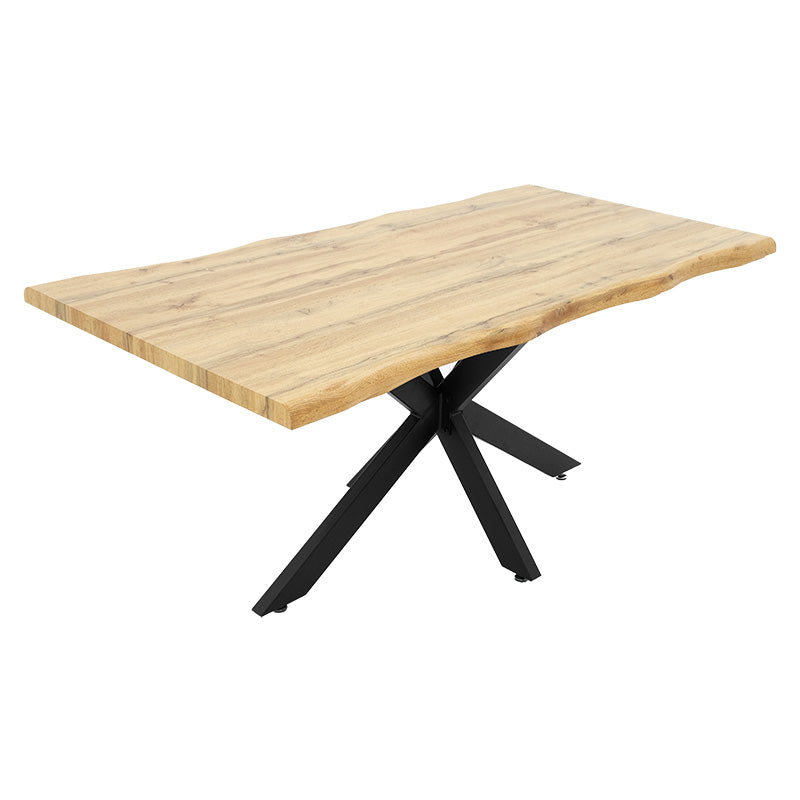 Tραπέζι Gilman pakoworld MDF sonoma-μαύρο 180x90x75εκ - Hippiehome.gr