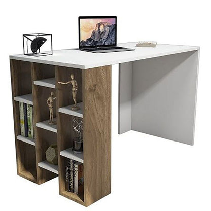 Γραφείο ArteLibre Spetses Λευκό/Καρυδιά 120x60x75cm - Hippiehome.gr