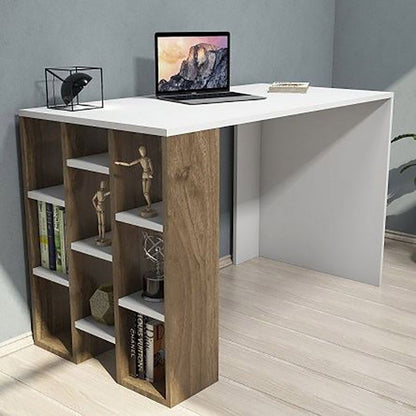 Γραφείο ArteLibre Spetses Λευκό/Καρυδιά 120x60x75cm - Hippiehome.gr