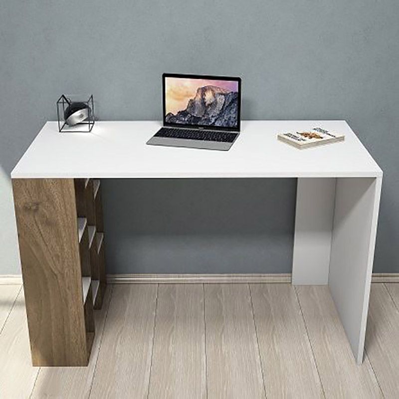 Γραφείο ArteLibre Spetses Λευκό/Καρυδιά 120x60x75cm - Hippiehome.gr