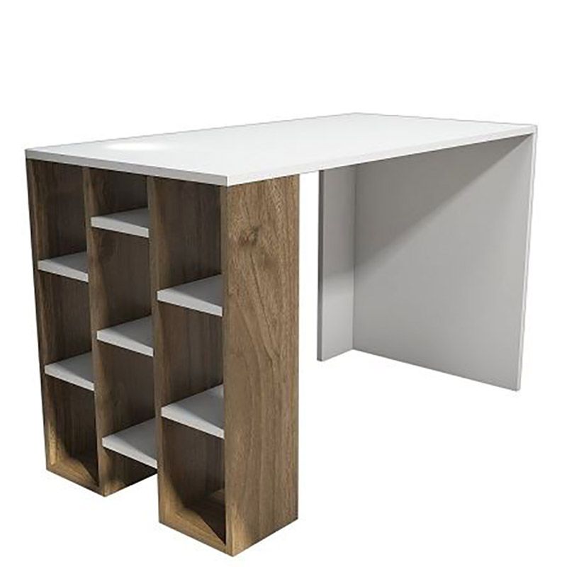 Γραφείο ArteLibre Spetses Λευκό/Καρυδιά 120x60x75cm - Hippiehome.gr