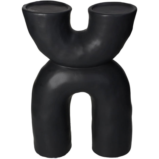 Κηροπήγιο ArteLibre Μαύρο Κεραμικό 21x10.5x31cm - Hippiehome.gr