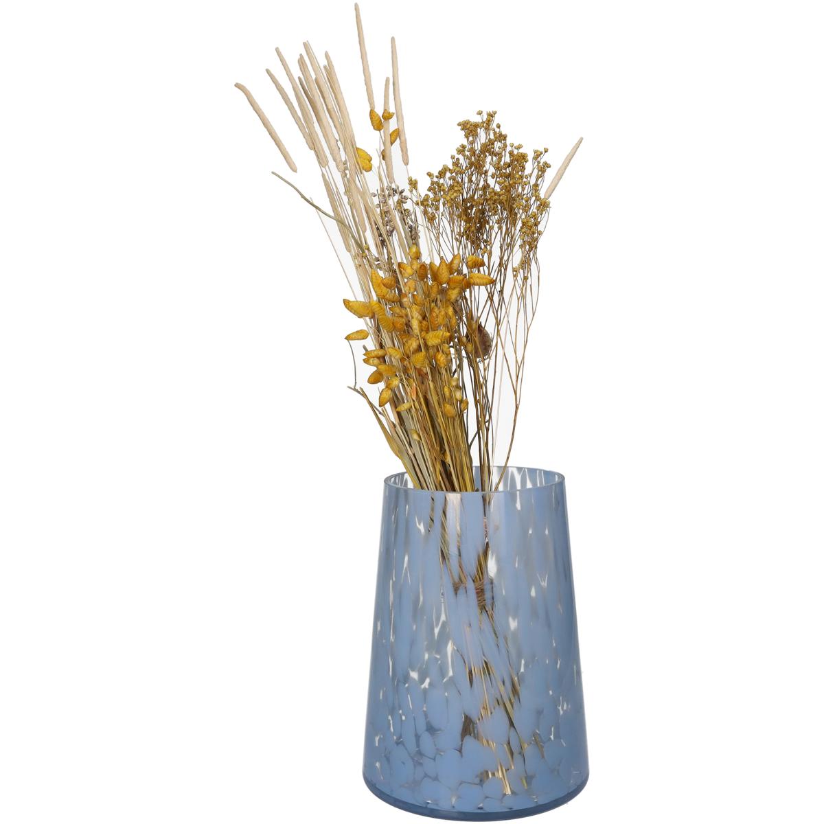 Βάζο ArteLibre Μπλε Γυαλί 14.5x14.5x19cm - Hippiehome.gr