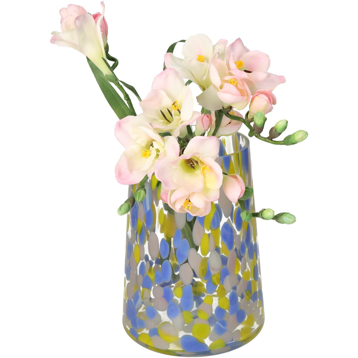 Βάζο ArteLibre Πολύχρωμο Γυαλί 14.5x14.5x19cm - Hippiehome.gr