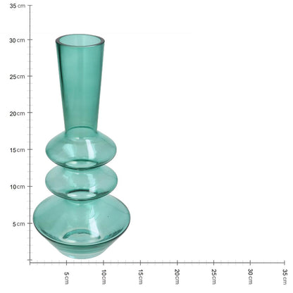 Βάζο ArteLibre Πράσινο Γυαλί 14x14x30.5cm - Hippiehome.gr
