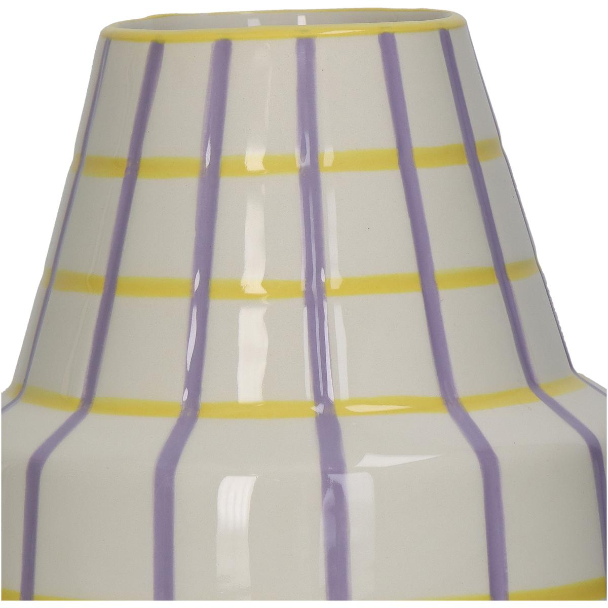 Βάζο ArteLibre Με Ρίγες Πολύχρωμο Δολομίτης 17.2x17.2x20.7cm - Hippiehome.gr