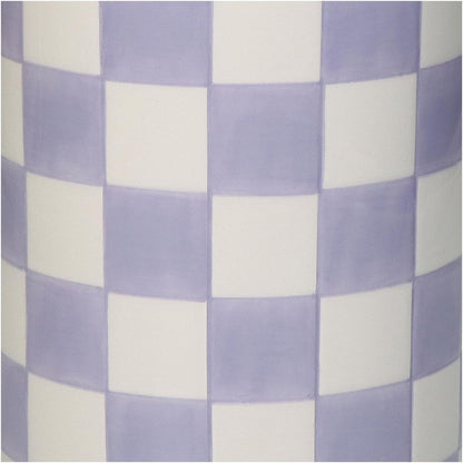 Βάζο ArteLibre Σκακιέρα Λιλά Δολομίτης 13.9x13.9x25.2cm - Hippiehome.gr