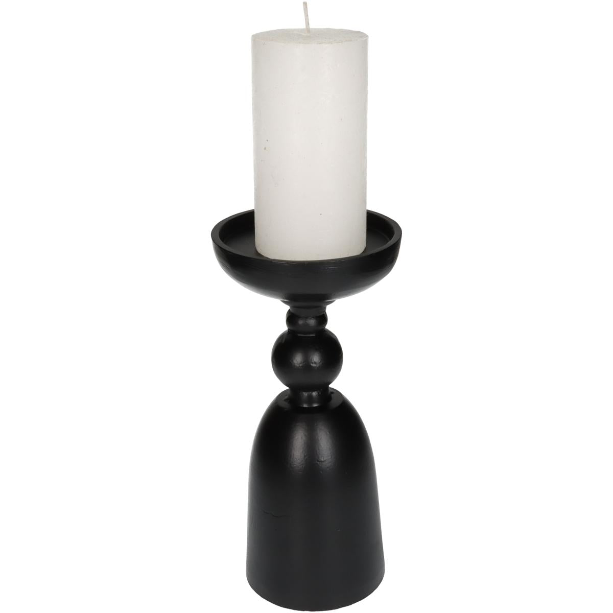 Κηροπήγιο ArteLibre Μαύρο Αλουμίνιο 12x12x26cm - Hippiehome.gr