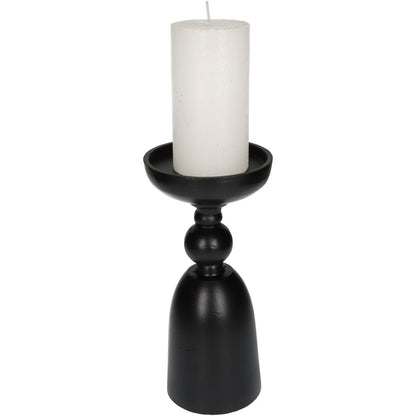 Κηροπήγιο ArteLibre Μαύρο Αλουμίνιο 12x12x26cm - Hippiehome.gr