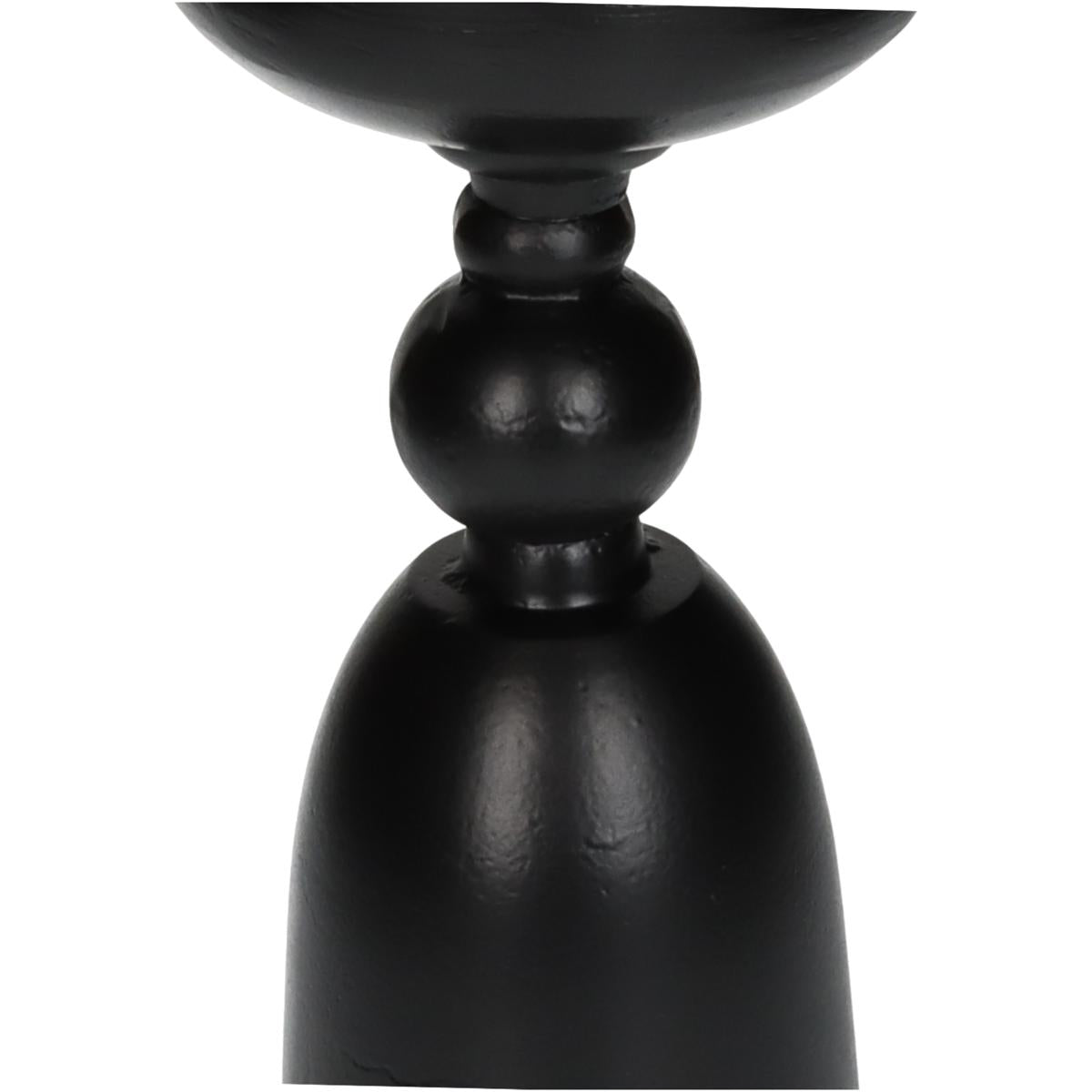 Κηροπήγιο ArteLibre Μαύρο Αλουμίνιο 12x12x26cm - Hippiehome.gr