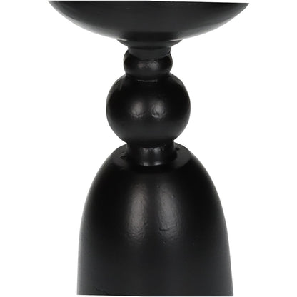 Κηροπήγιο ArteLibre Μαύρο Αλουμίνιο 12x12x26cm - Hippiehome.gr