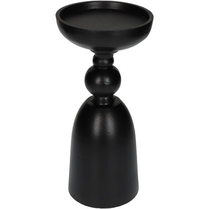 Κηροπήγιο ArteLibre Μαύρο Αλουμίνιο 12x12x26cm - Hippiehome.gr