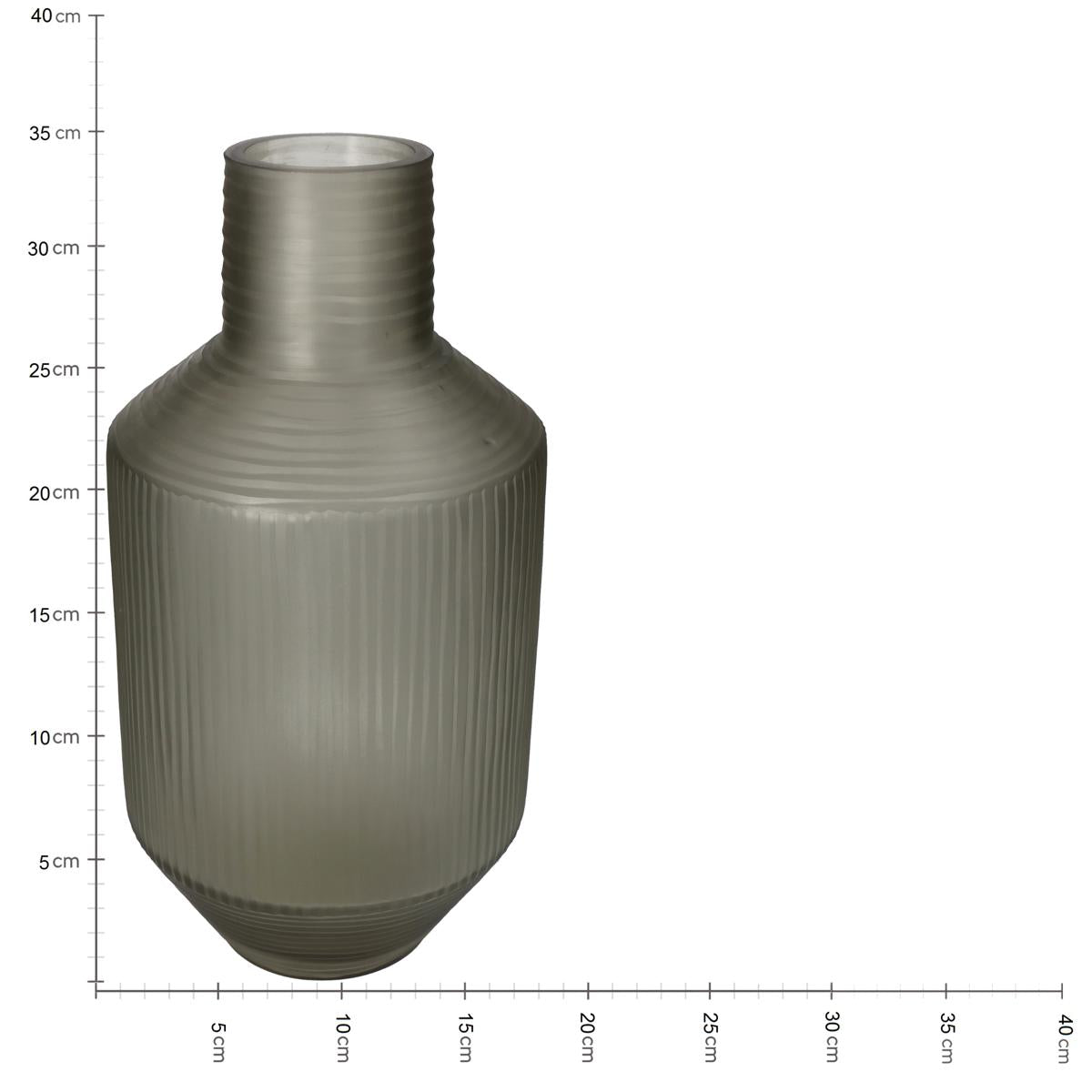 Βάζο ArteLibre Καφέ Γυαλί 17.5x17.5x35cm - Hippiehome.gr