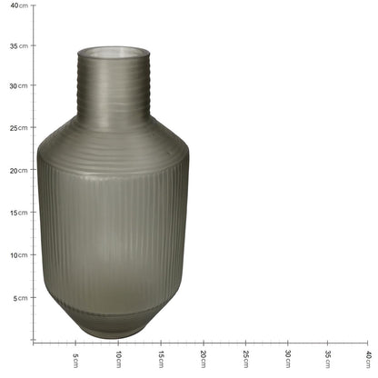 Βάζο ArteLibre Καφέ Γυαλί 17.5x17.5x35cm - Hippiehome.gr