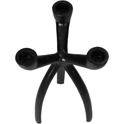 Κηροπήγιο ArteLibre Μαύρο Αλουμίνιο 14x14x23cm - Hippiehome.gr