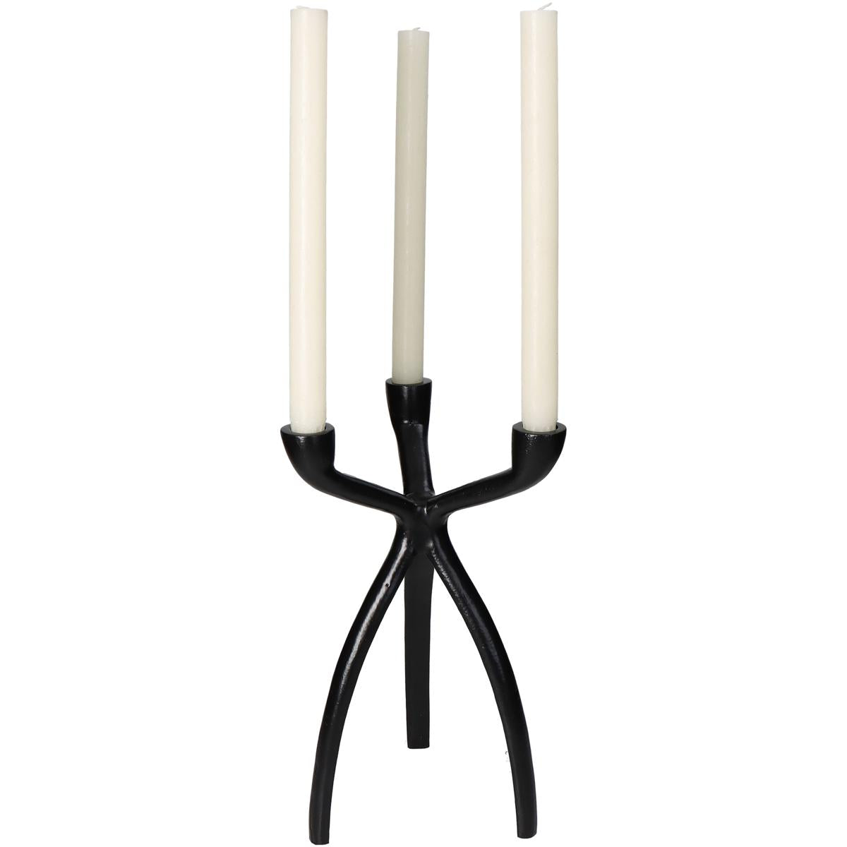 Κηροπήγιο ArteLibre Μαύρο Αλουμίνιο 18x18x30.5cm - Hippiehome.gr