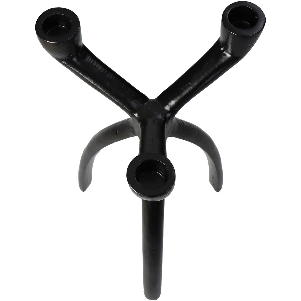 Κηροπήγιο ArteLibre Μαύρο Αλουμίνιο 18x18x30.5cm - Hippiehome.gr