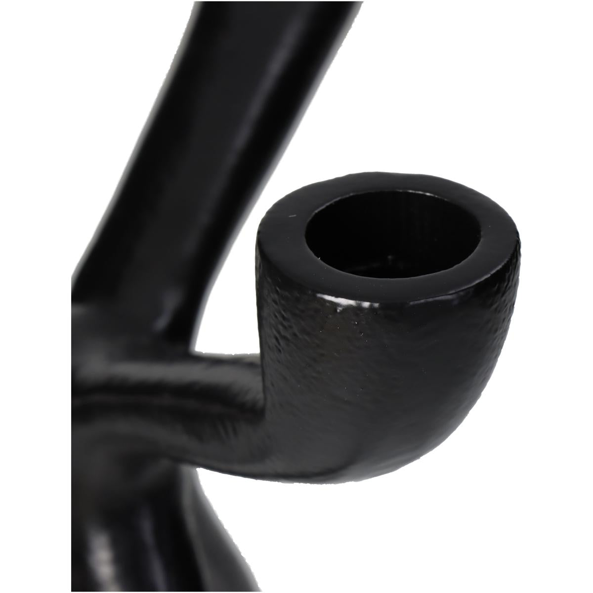 Κηροπήγιο ArteLibre Μαύρο Αλουμίνιο 18x18x30.5cm - Hippiehome.gr