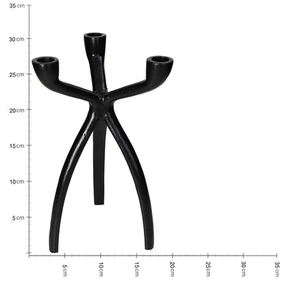 Κηροπήγιο ArteLibre Μαύρο Αλουμίνιο 18x18x30.5cm - Hippiehome.gr