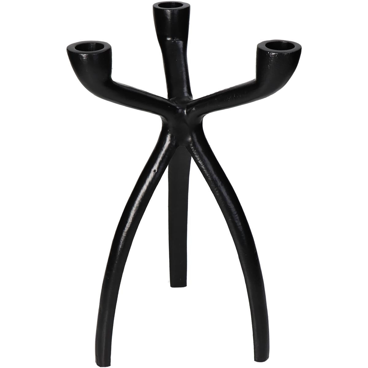 Κηροπήγιο ArteLibre Μαύρο Αλουμίνιο 18x18x30.5cm - Hippiehome.gr