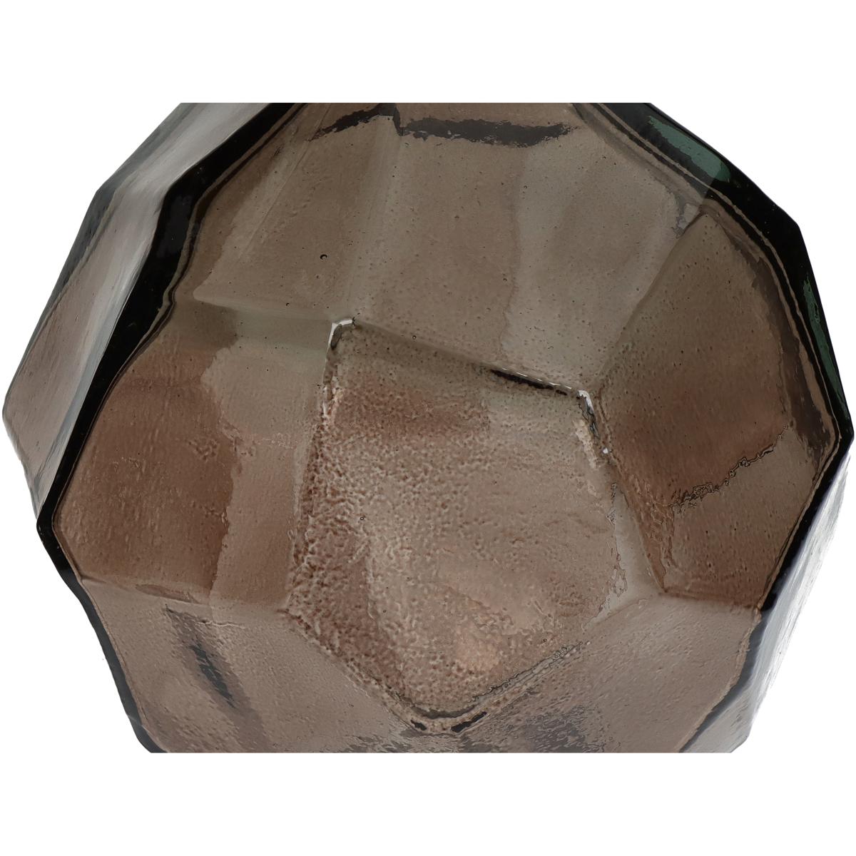 Βάζο ArteLibre Καφέ Ανακυκλωμένο Γυαλί 16x16x18cm - Hippiehome.gr