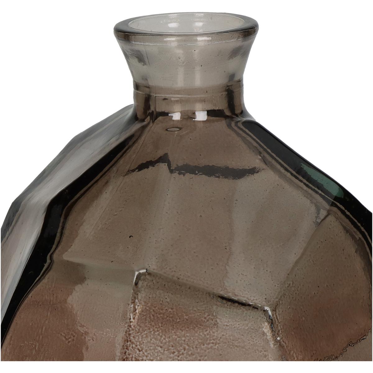 Βάζο ArteLibre Καφέ Ανακυκλωμένο Γυαλί 16x16x18cm - Hippiehome.gr