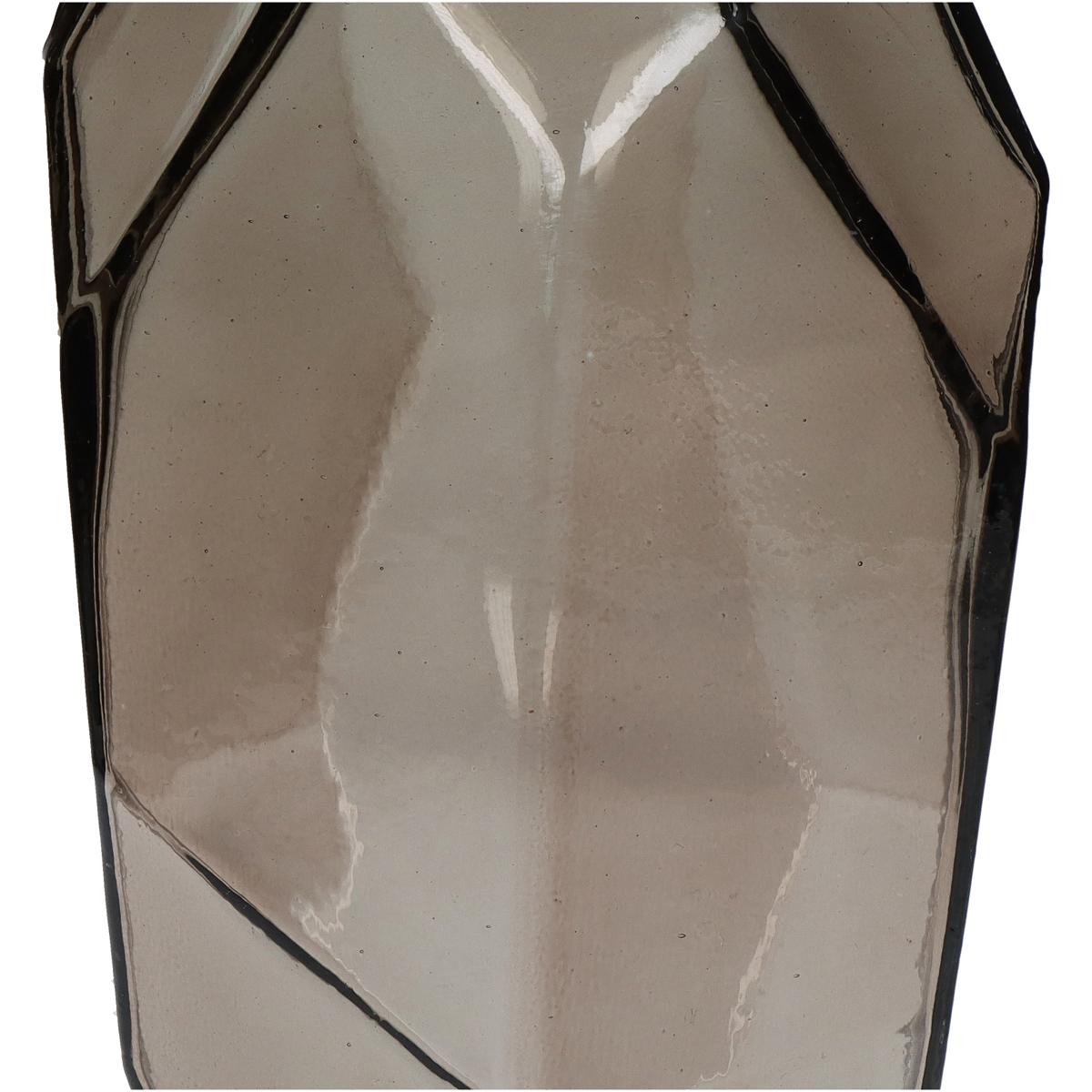 Βάζο ArteLibre Καφέ Ανακυκλωμένο Γυαλί 13x13x31cm - Hippiehome.gr