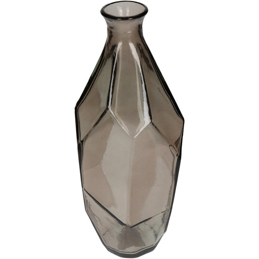 Βάζο ArteLibre Καφέ Ανακυκλωμένο Γυαλί 13x13x31cm - Hippiehome.gr