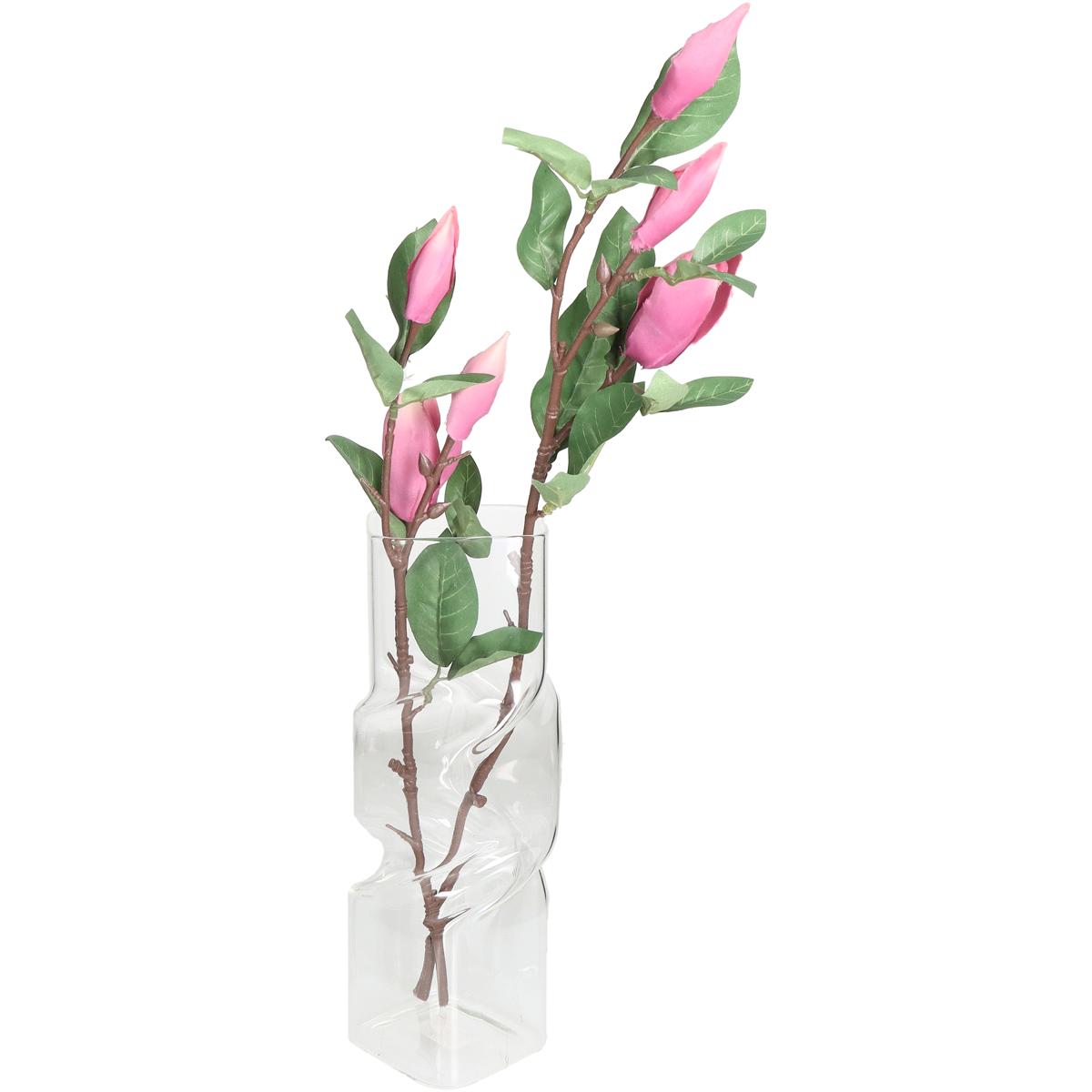 Βάζο ArteLibre Διάφανο Γυαλί 9.5x9.5x25cm - Hippiehome.gr