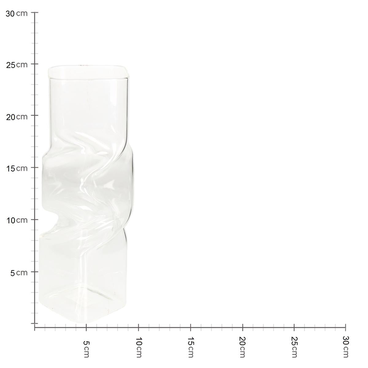 Βάζο ArteLibre Διάφανο Γυαλί 9.5x9.5x25cm - Hippiehome.gr