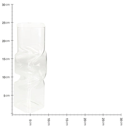 Βάζο ArteLibre Διάφανο Γυαλί 9.5x9.5x25cm - Hippiehome.gr