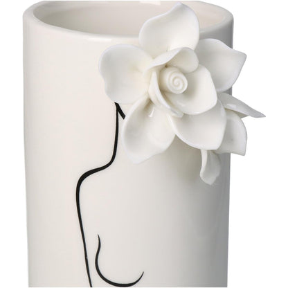 Βάζο ArteLibre Ανθρώπινο Σώμα Ιβουάρ Πορσελάνη 12.2x11x23.5cm - Hippiehome.gr