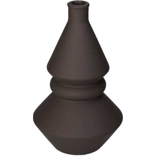 Βάζο ArteLibre Καφέ Δολομίτης 14.3x14.3x23.8cm - Hippiehome.gr