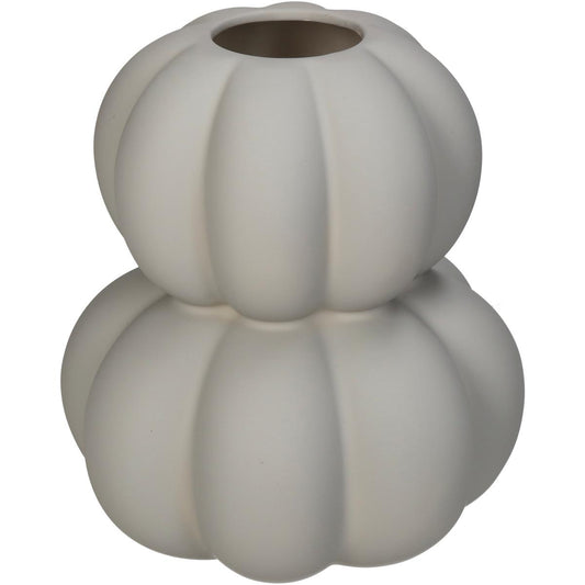 Βάζο ArteLibre Κολοκύθα Ιβουάρ Δολομίτης 15.1x15.1x17cm - Hippiehome.gr