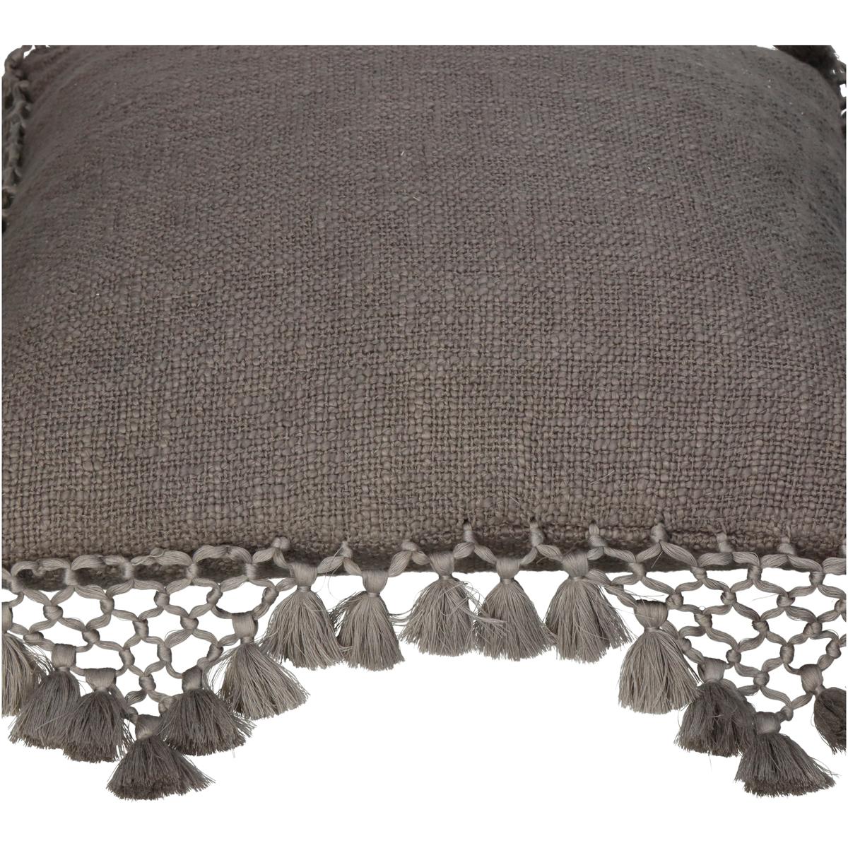 Μαξιλάρι ArteLibre Με Φούντες Γκρι Βαμβακερό 45x45cm - Hippiehome.gr
