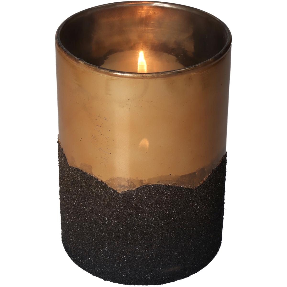 Κηροπήγιο ArteLibre Χρυσό Γυαλί 12x12x17cm - Hippiehome.gr