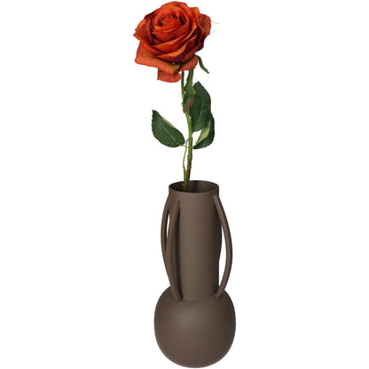 Βάζο ArteLibre Καφέ Μέταλλο 11x11x24cm - Hippiehome.gr