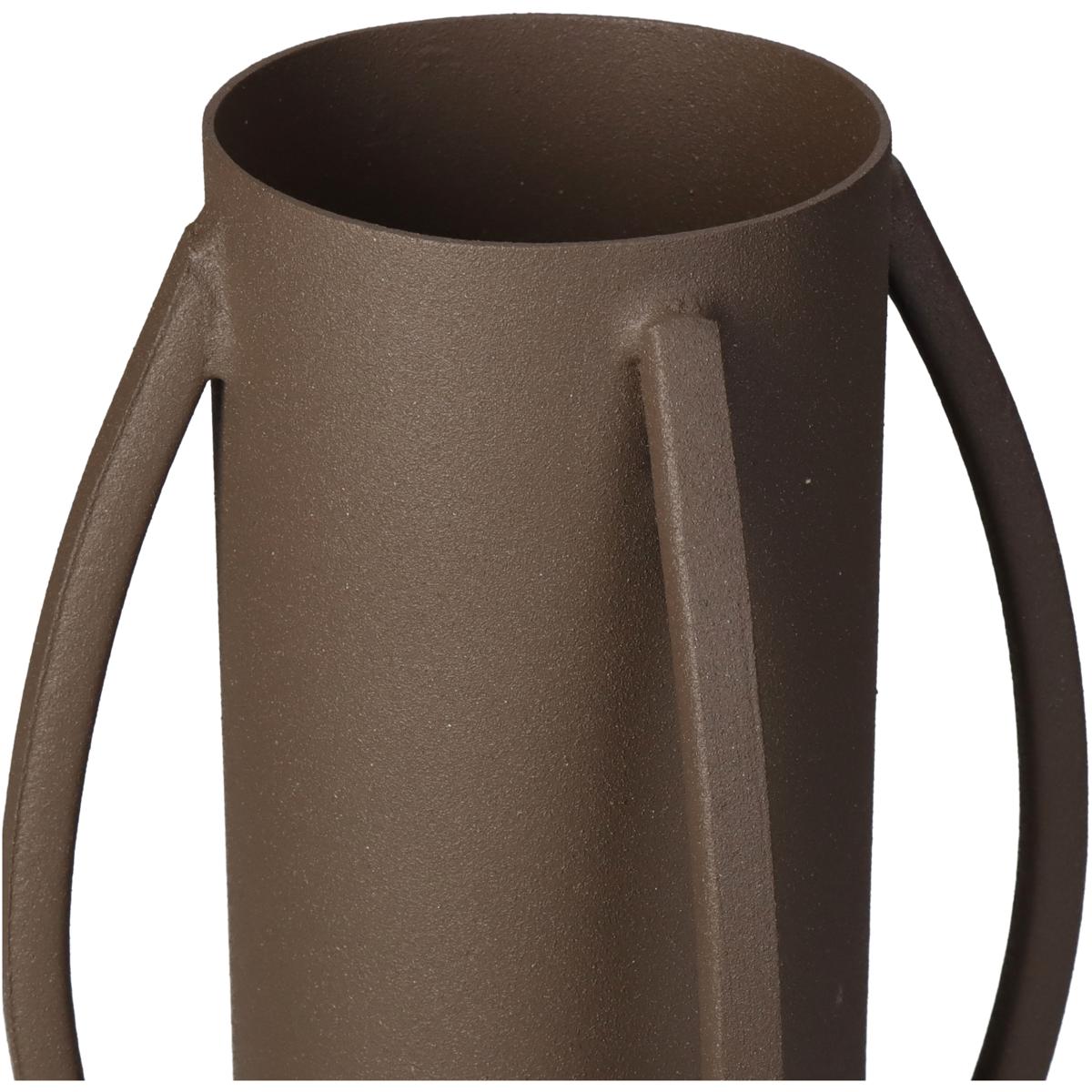Βάζο ArteLibre Καφέ Μέταλλο 11x11x24cm - Hippiehome.gr