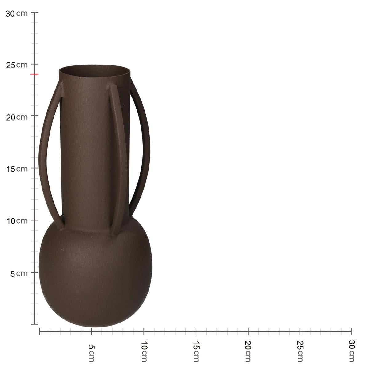 Βάζο ArteLibre Καφέ Μέταλλο 11x11x24cm - Hippiehome.gr