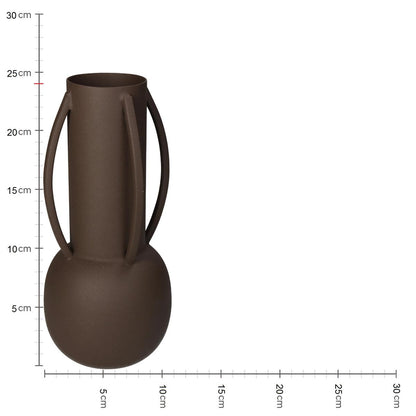 Βάζο ArteLibre Καφέ Μέταλλο 11x11x24cm - Hippiehome.gr