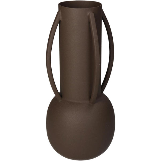 Βάζο ArteLibre Καφέ Μέταλλο 11x11x24cm - Hippiehome.gr