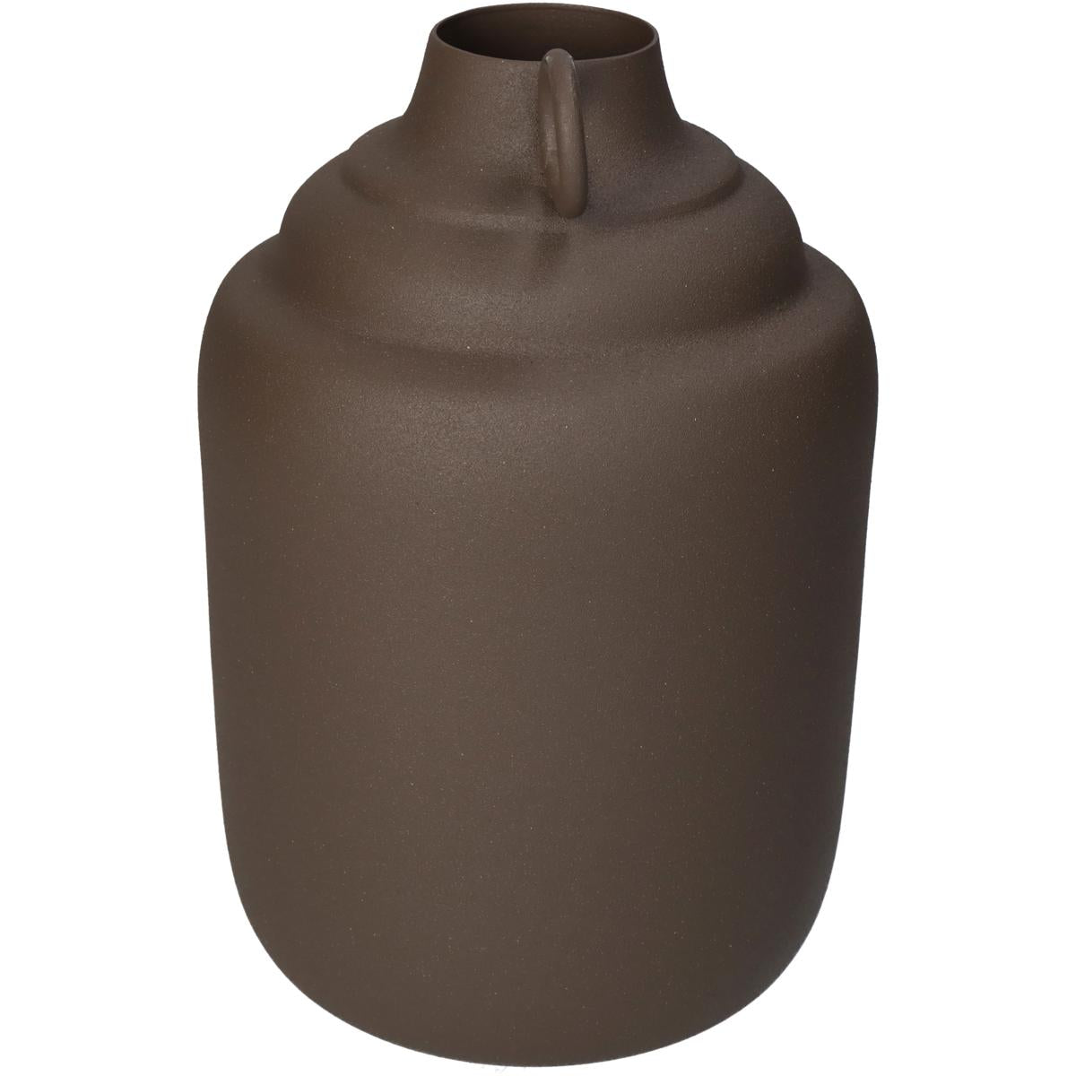 Βάζο ArteLibre Καφέ Μέταλλο 13x13x19.5cm - Hippiehome.gr