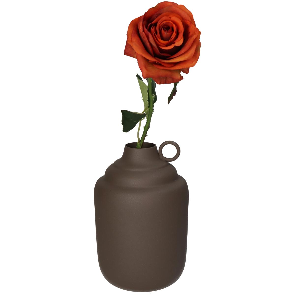 Βάζο ArteLibre Καφέ Μέταλλο 13x13x19.5cm - Hippiehome.gr