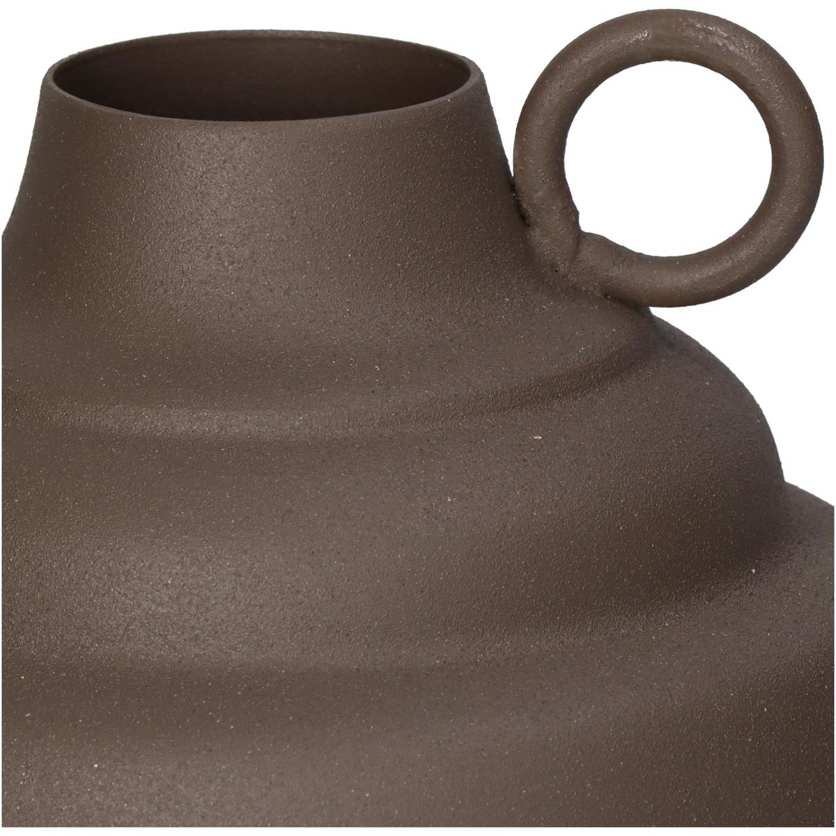 Βάζο ArteLibre Καφέ Μέταλλο 13x13x19.5cm - Hippiehome.gr