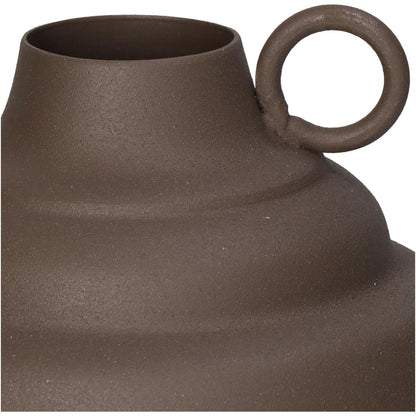 Βάζο ArteLibre Καφέ Μέταλλο 13x13x19.5cm - Hippiehome.gr