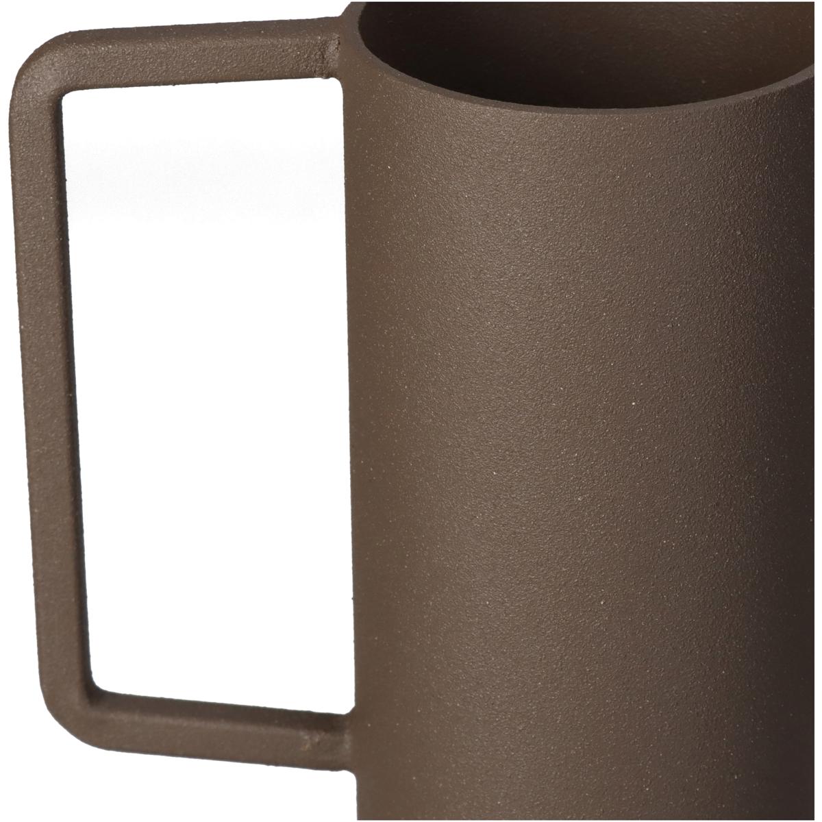 Βάζο ArteLibre Καφέ Μέταλλο 13x13x27cm - Hippiehome.gr
