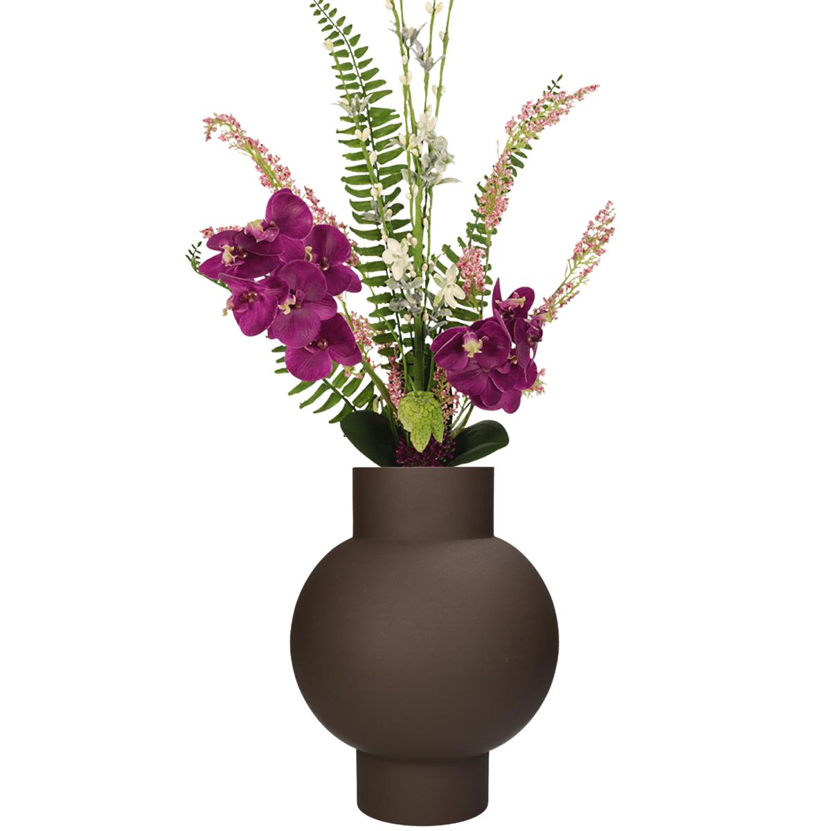 Βάζο ArteLibre Καφέ Μέταλλο 20x20x27cm - Hippiehome.gr