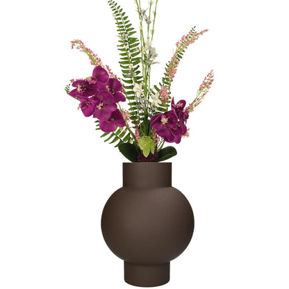 Βάζο ArteLibre Καφέ Μέταλλο 20x20x27cm - Hippiehome.gr