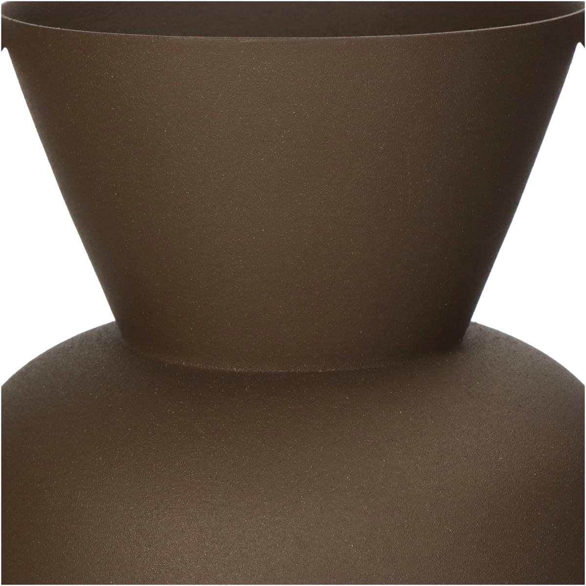 Βάζο ArteLibre Καφέ Μέταλλο 19x15.5x34cm - Hippiehome.gr